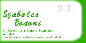 szabolcs bodoni business card